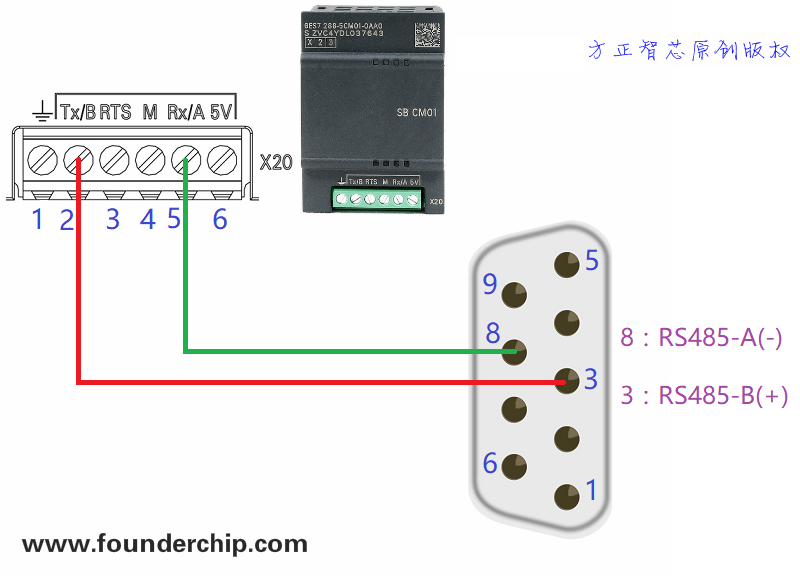 rs48515针串口接线图图片